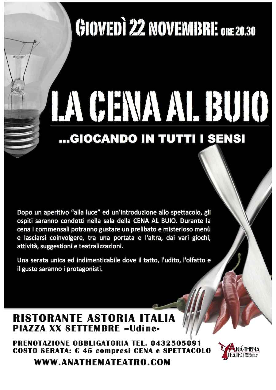 Cena al buio a Udine