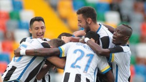 UDINESE NOVARA COPPA ITALIA TIM 16/08/2015 NELLA FOTO ESULTANZA GUILHERME FOTO PAOLA GARBUIO-AG ALDO LIVERANI SAS