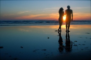 coppia tramonto