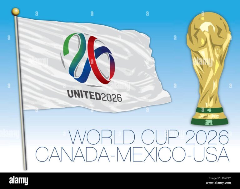 la-coppa-del-mondo-di-calcio-2026-bandiera-stati-uniti-d-america-canada-messico-p9ke9y